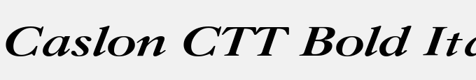 Caslon CTT Bold Italic
